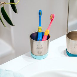 4 kubki Gaspajoe o podwójnych ściankach ze stali nierdzewnej z silikonowymi podstawami