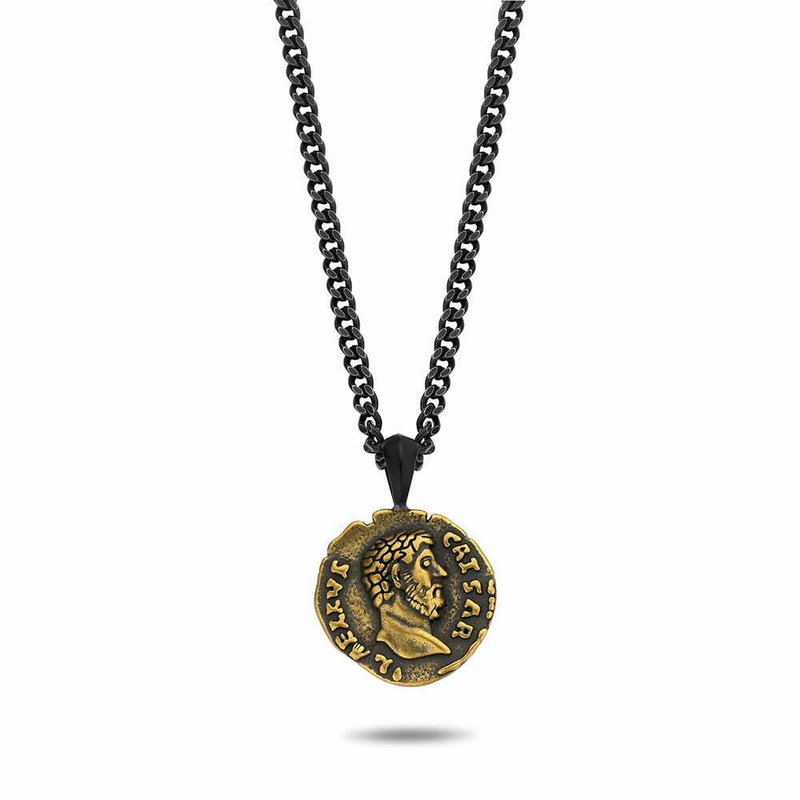 collar con colgante de moneda de oro