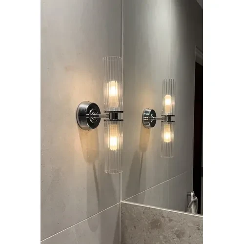 RIMINI Wall 2L Klar/Chrom IP44