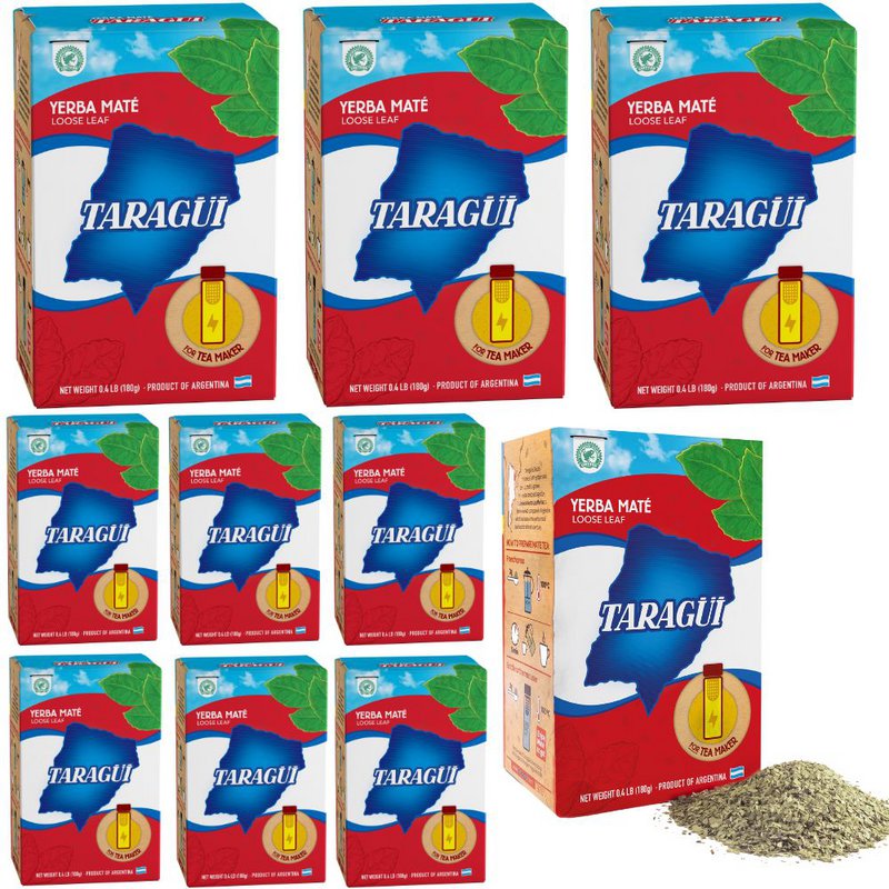 10 x Yerba Mate Taragui French Press 180g