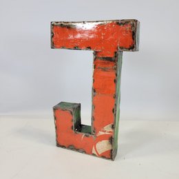 Buchstabe "J" aus recycelten Ölfässern | 22 oder 50 cm | verschiedene Farben