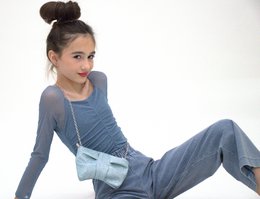 Bolso bandolera infantil - Luna - Mint Glitter