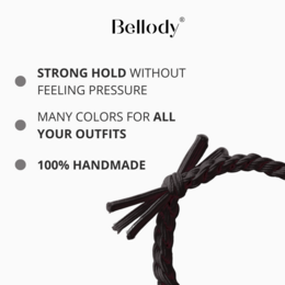 Hårbånd Sort - Bellody®(4 stk.) - Stilfulde flettede hårbånd