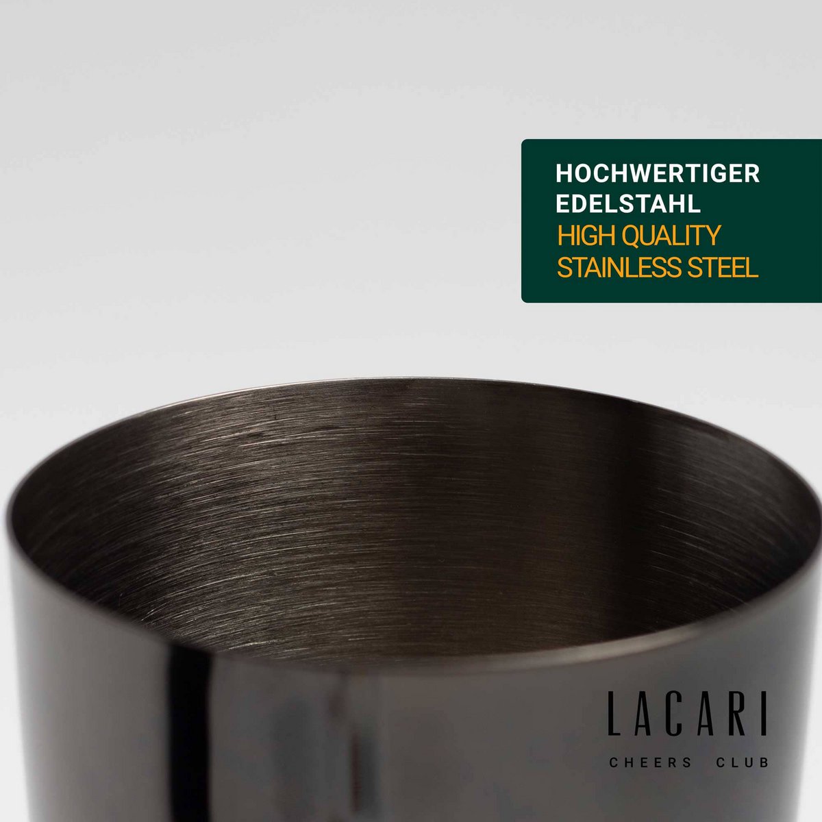 Boston shaker met glas | 700 ml roestvrijstalen cocktailmeesterwerk | Lacari