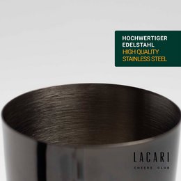 Boston shaker med glas | 700 ml cocktailmesterværk i rustfrit stål | Lacari