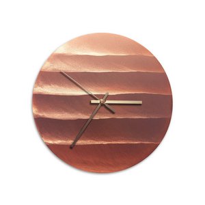 Wanduhr Kupfer geschliffen