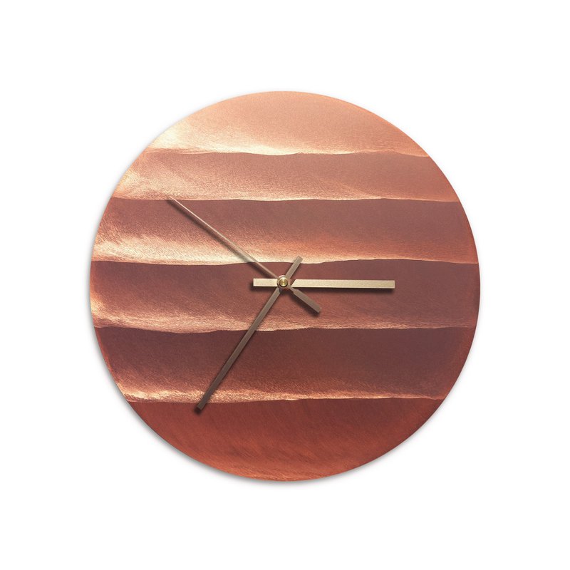Wanduhr Kupfer geschliffen
