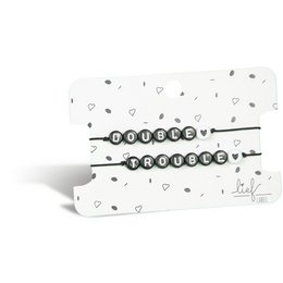 Bracelets Double & Trouble Black and white 2 pieces