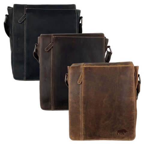 Schoudertas In 3 Kleuren - Crossbody - Buffelleer - In 3 Kleuren