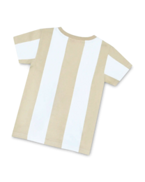koaa – La Petite Taupe « Guck Guck » Stripes – T-Shirt blanc/marron
