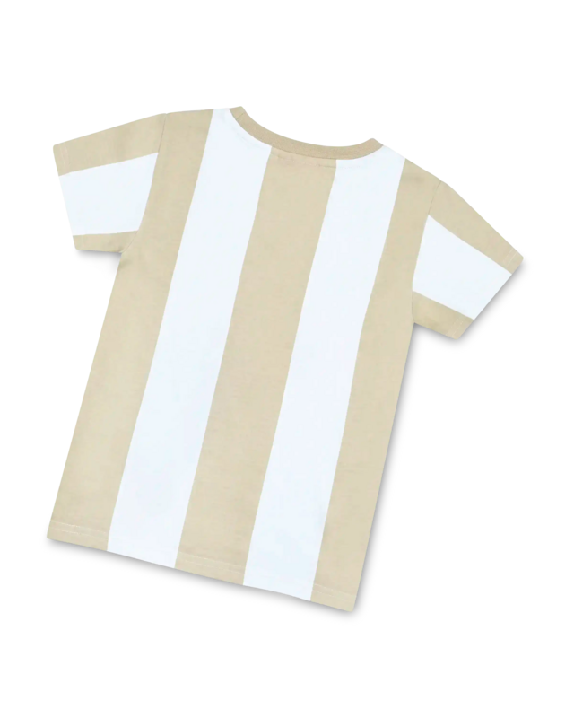 koaa – La Petite Taupe « Guck Guck » Stripes – T-Shirt blanc/marron