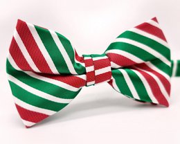 Bowtie - Green and red stripes