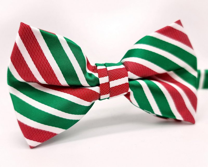 Bowtie - Green and red stripes