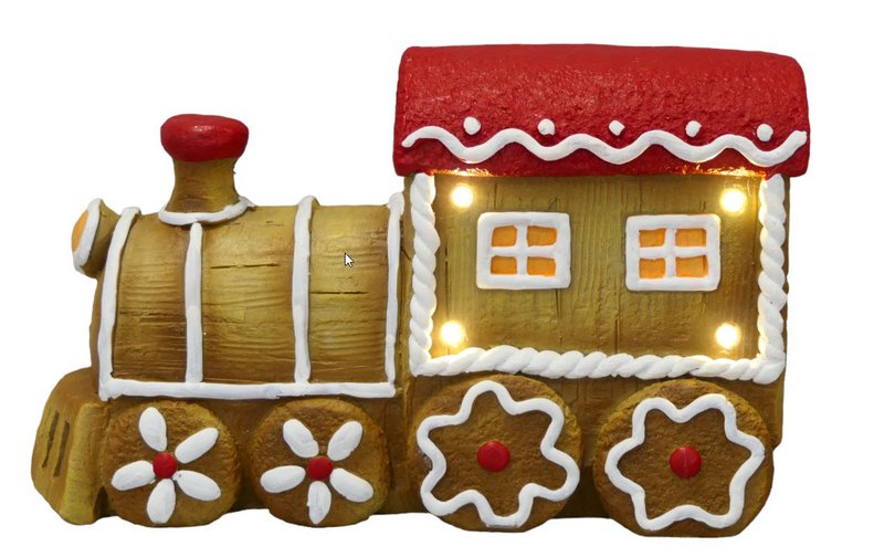 GINGERBREAD TRAIN   1PC       BROWN