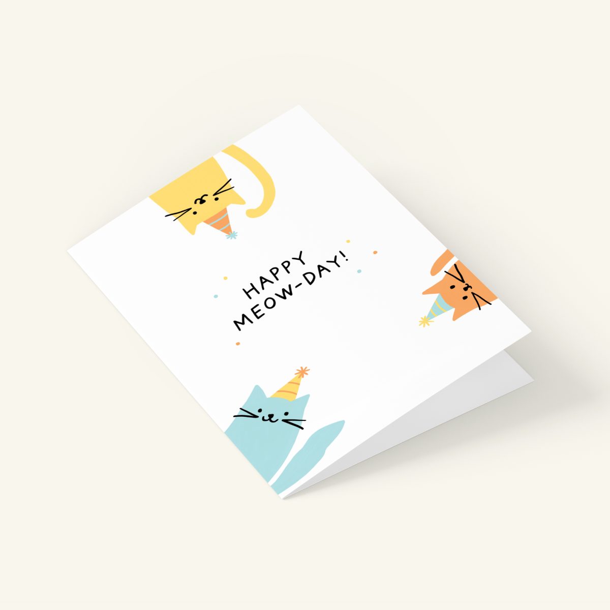 Eco Greeting Card — Happy Meow-Day