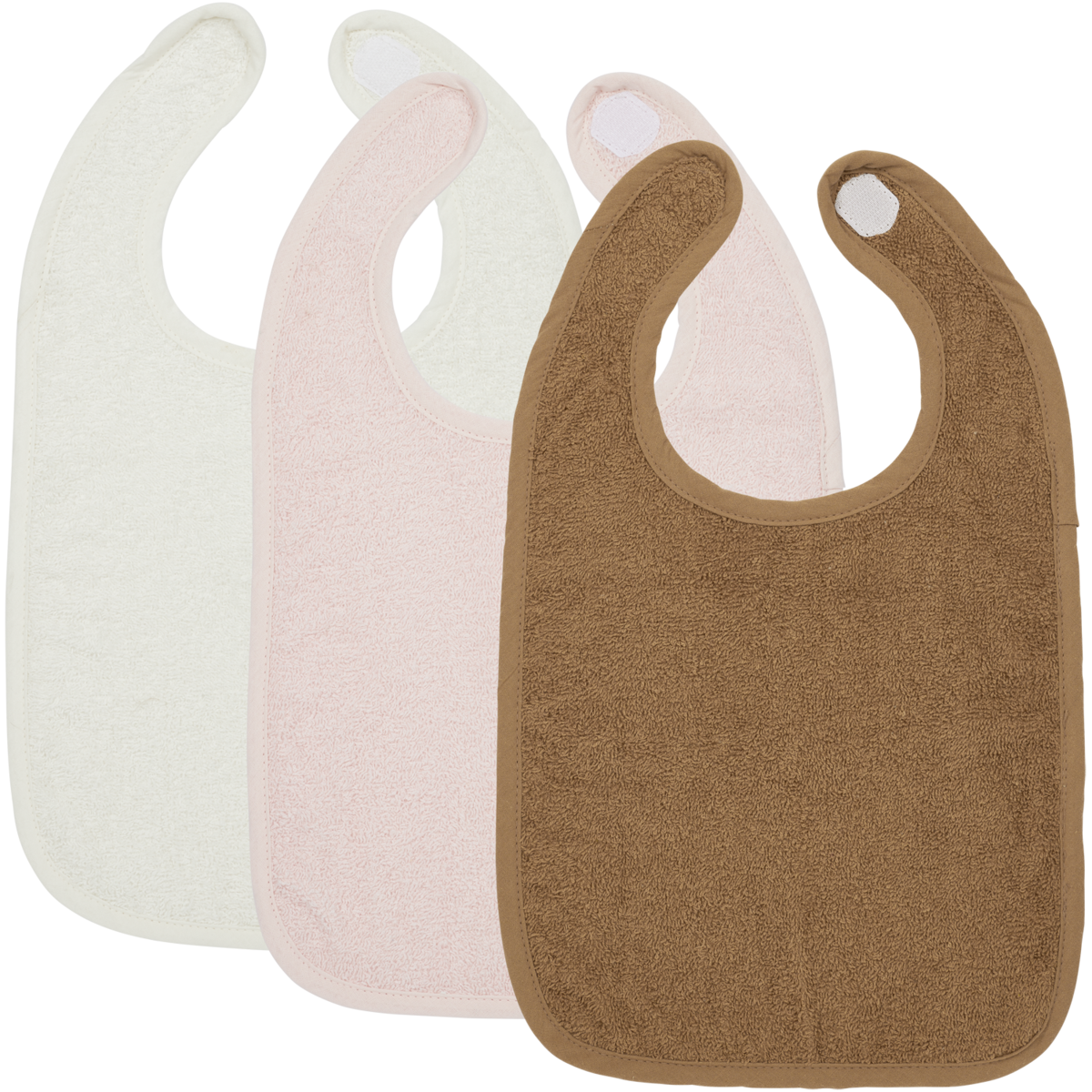 Velcro hagesmæk frotté Offwhite/Soft Pink/toffee