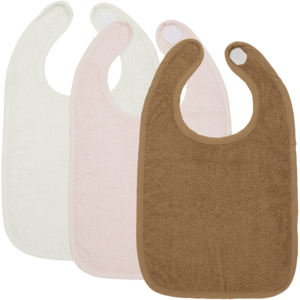 Latzfrottee mit Klettverschluss Offwhite/Soft Pink/Toffee