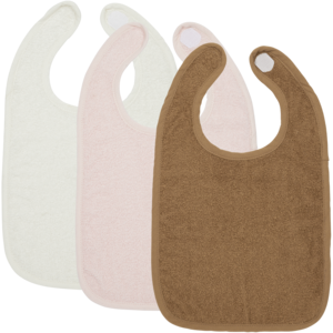 Latzfrottee mit Klettverschluss Offwhite/Soft Pink/Toffee