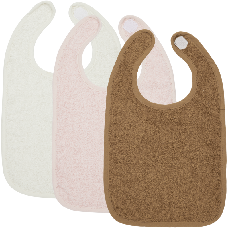 Velcro hagesmæk frotté Offwhite/Soft Pink/toffee