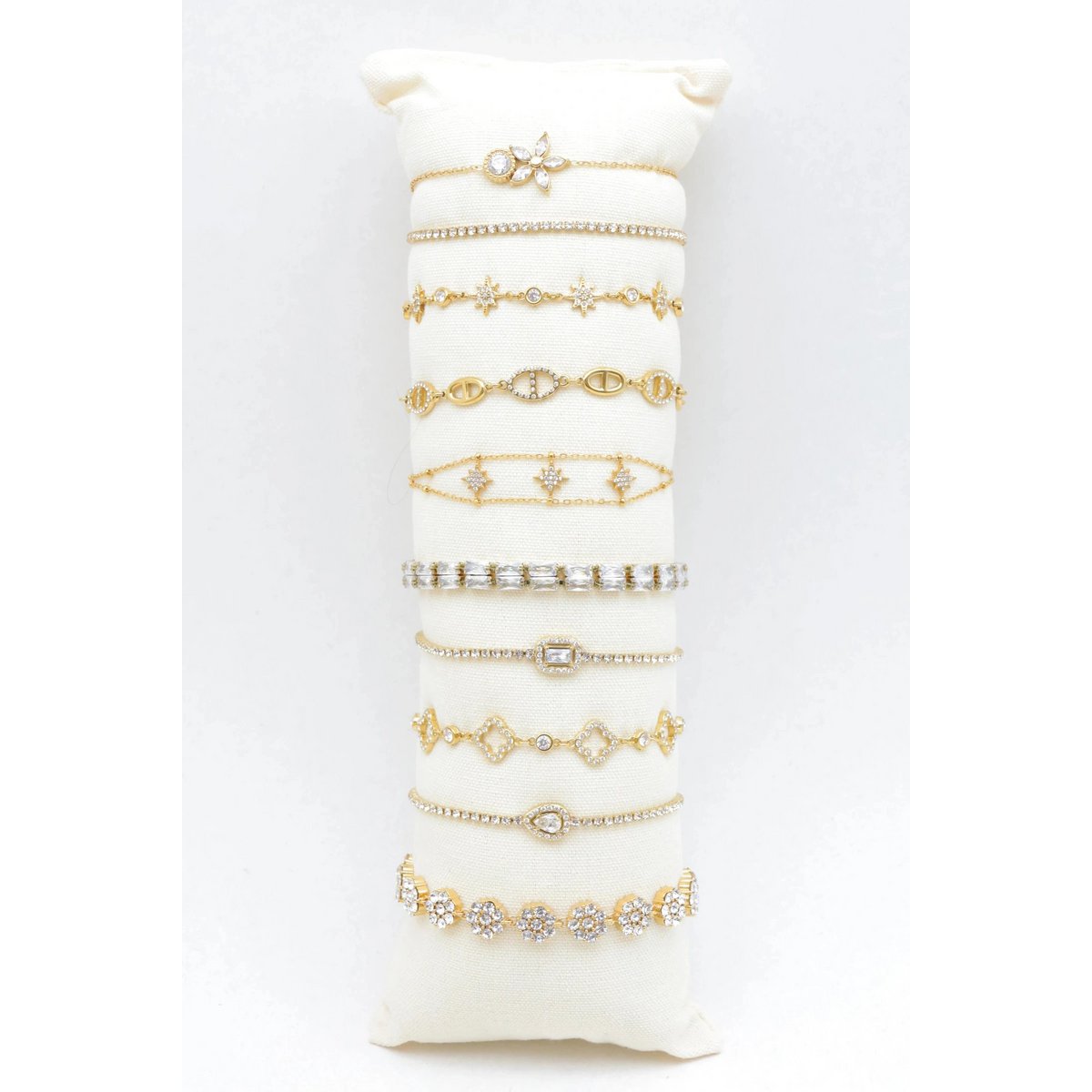 Lot de 8 bracelets chaîne à motifs délicats