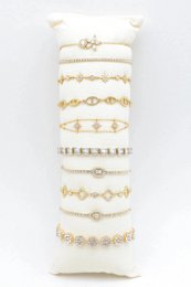 Lot de 8 bracelets chaîne à motifs délicats