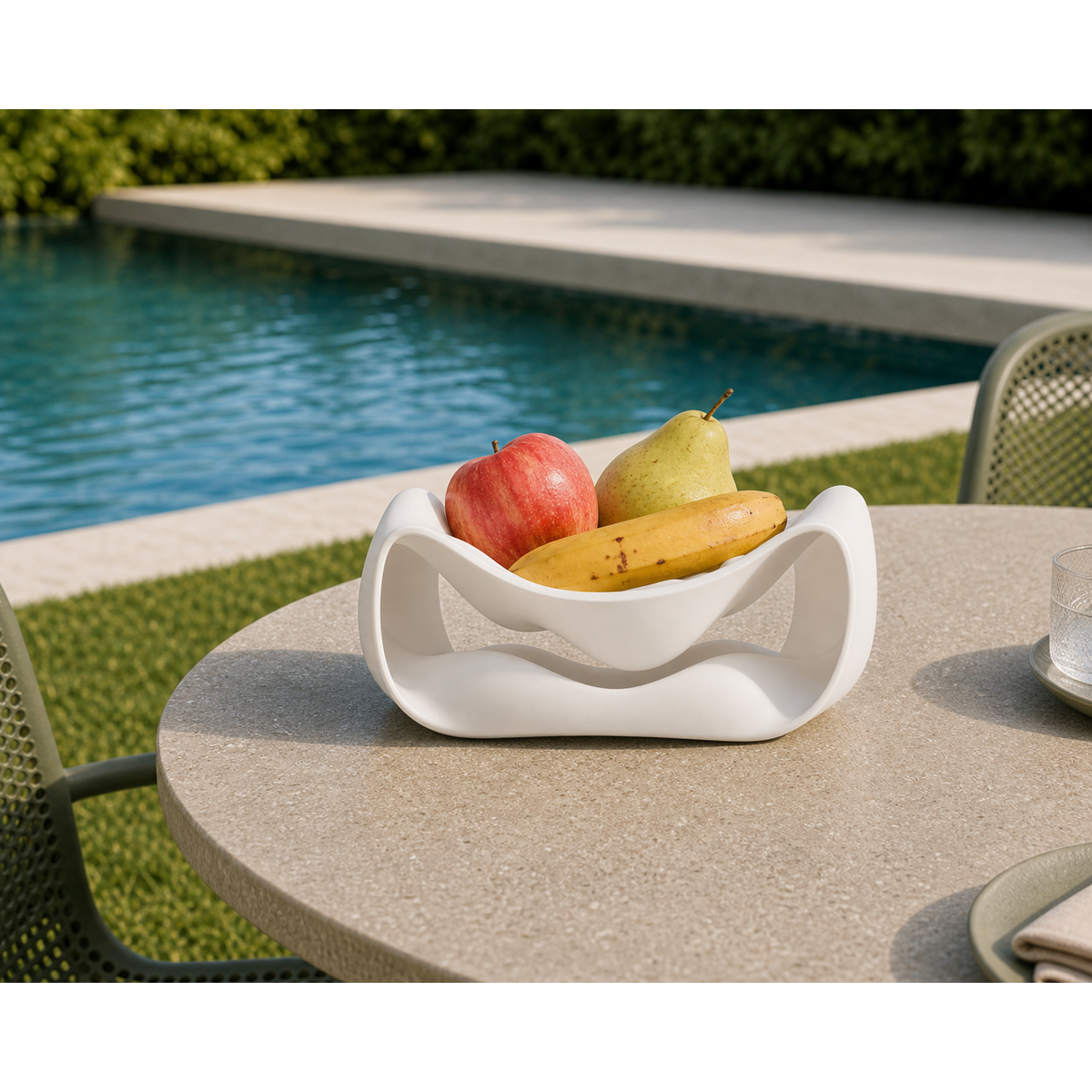 Fano modern design fruit bowl white edition