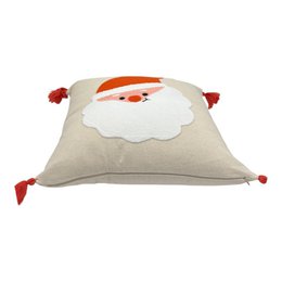 Almohadas decorativas con bordado de perforación - Navidad - Santa Claus - 43 x 43 cm