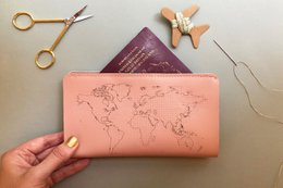 Stitch Travel Wallet - Pink