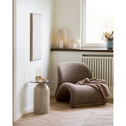 Stoense Lantaarn, metaal, beige, ø25x19 cm