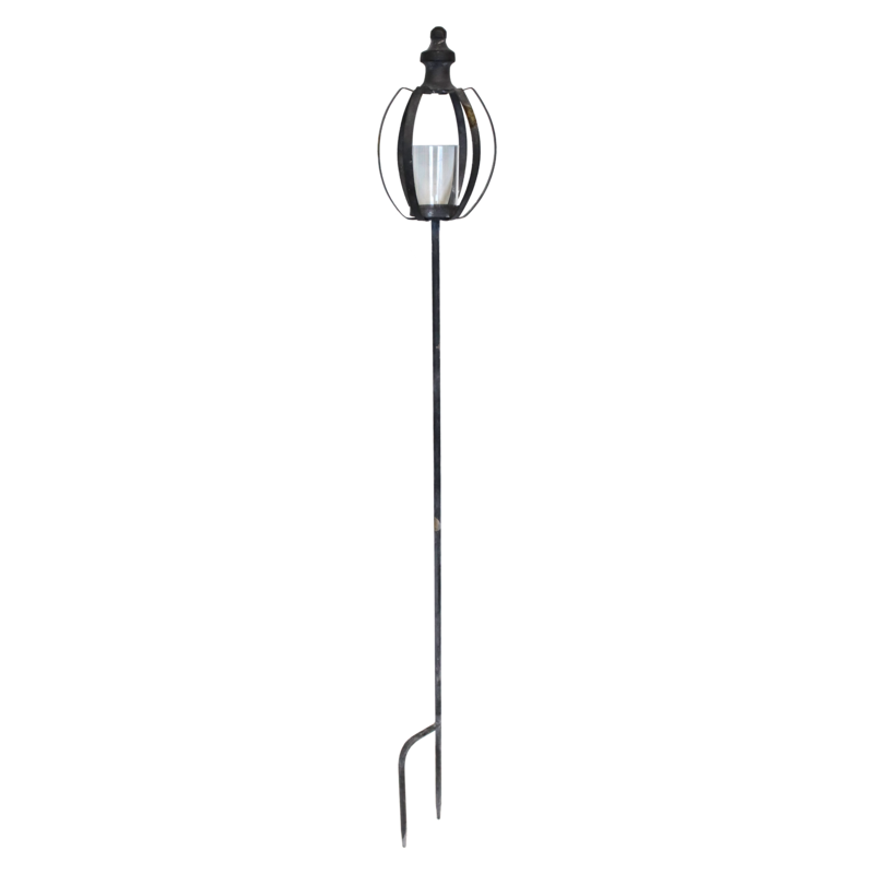 Open candle holder h 123 d 16 cm in iron