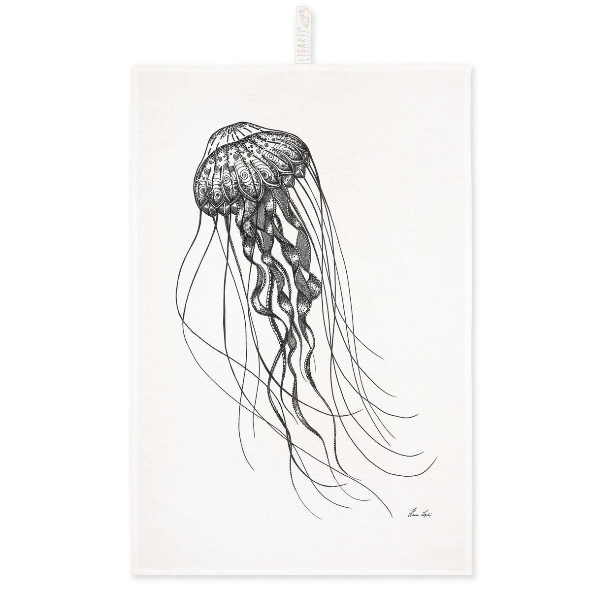 Tea towel - deep sea jellyfish