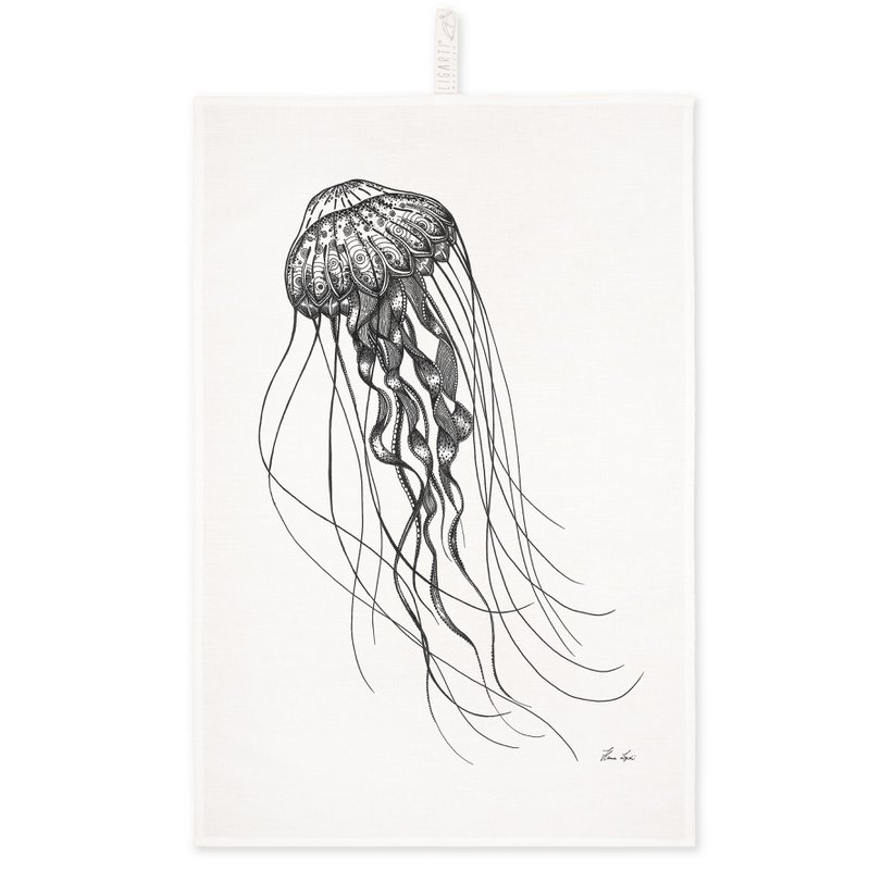 Tea towel - deep sea jellyfish
