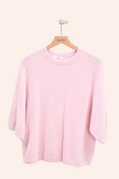 Pull col rond manches raglan 3/4 en alpaga et laine