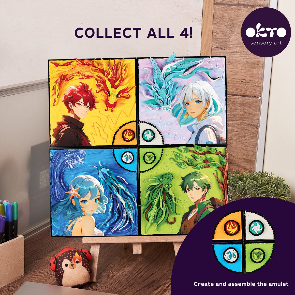 Okto Sensory Art 3D Painting - Manga - Water