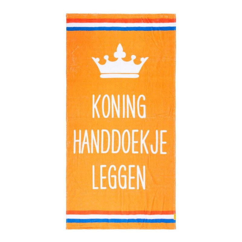 Strandhåndklæde 'KONING HANDDOEKJE LEGGEN'