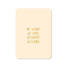 Carte Je te souhaite bonne chance chérie (avec feuille d'or)