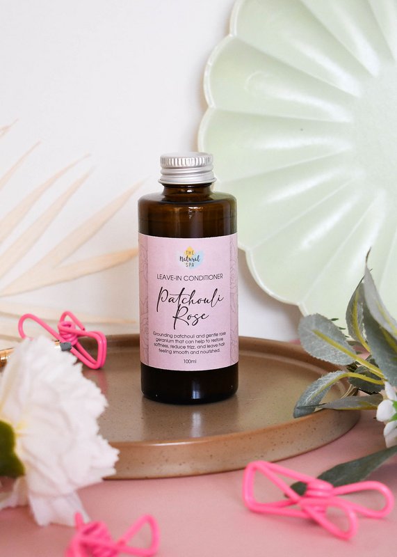 Patchouli Rose Leave-In Conditioner | Nachfüllflasche | Natürliche Haarspülung für trockenes, strapaziertes und krauses Haar | Leichte vegane Haarpflege für alle Haartypen