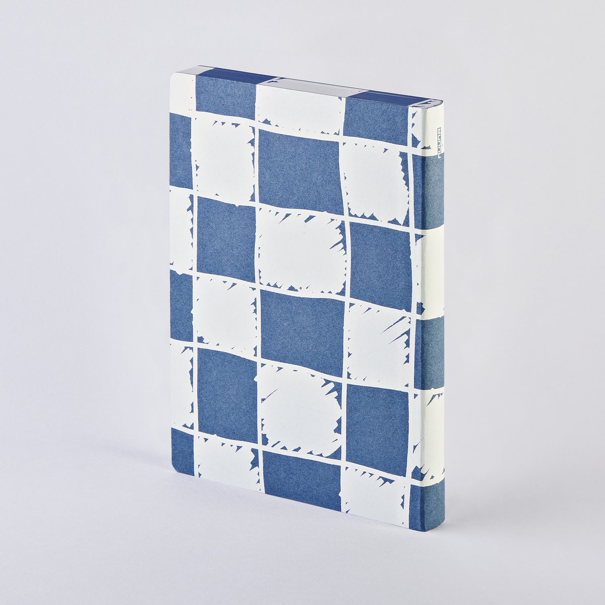 Cheeky Checks - Graphic L | Notebook A5+ | Dotted Journal | 3,5mm dots | 256 numbered pages | 120g Premium-Paper | recycled Denim-Material | sustanably produced in Germany
