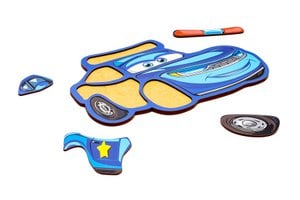 Wooden Police Car Puzzle for Kids
