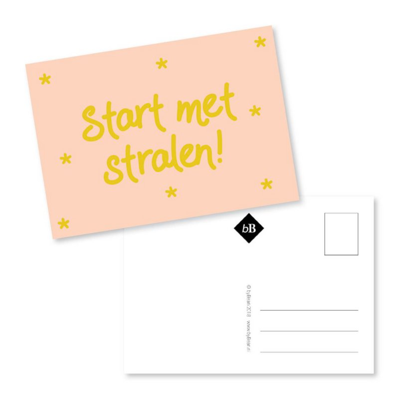 Kaartje Start met stralen!