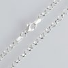 925 Sterling Silber Erbskette 3,5mm, diamantiert