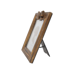 Gold bow resin photo frame 24x19 cm