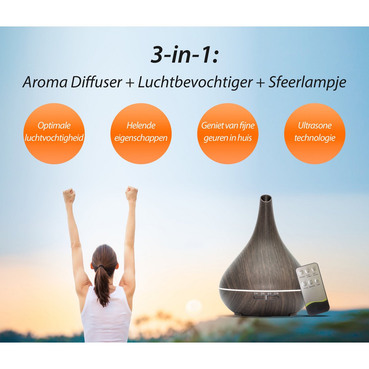 Lotus Pro - Dunkles Holz - Aroma Diffusor