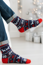 Chaussettes de Noël pour hommes RIKSON avec rennes