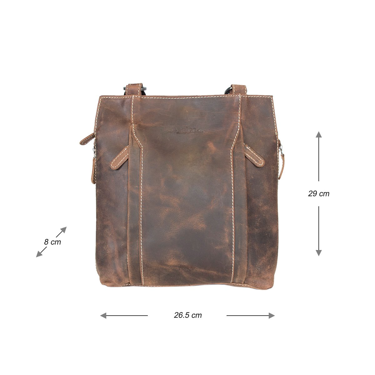 Zaino in pelle o borsa a tracolla in pelle in 3 colori - Zaino in pelle antifurto - Espandibile con 2 cerniere laterali