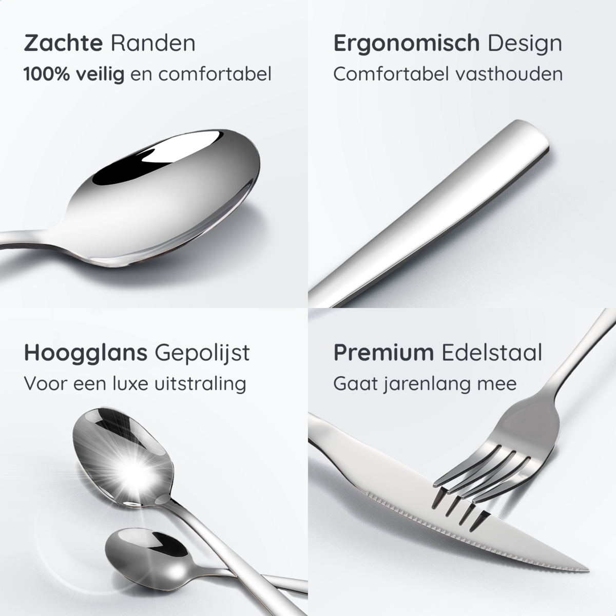 Besteckset Essential – 6 Personen / Silber 18,0 Edelstahl
