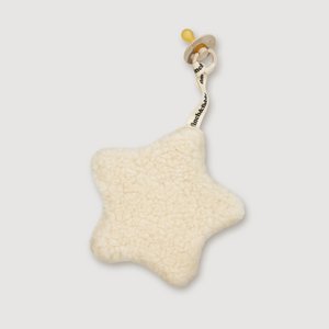 Wool Sherpa Pacifier Lovey - Milk