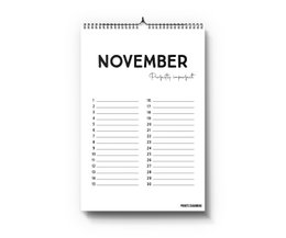 Birthday calendar