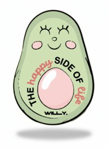 Avocado Pin - Kawaii Happy Side Of Life Badge