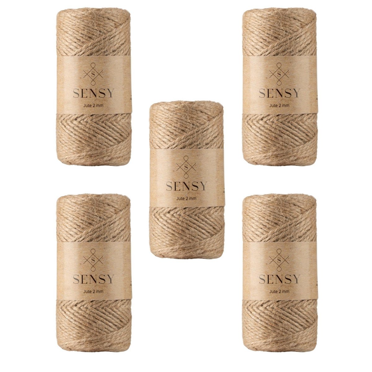 Sensy Premium Natural Jute Garn Best Arts Crafts Gavegarn Julegarn Holdbar pakkesnor (328 fod)